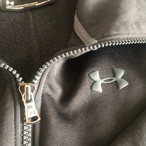 Under Armour Cold Gear “Storm” Black  Full-Zip Fleece Lined Fitted Jacket Medium - Picture 4 of 14
